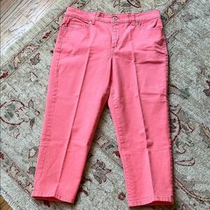 Charter Club Coral Classic Capri Jeans Size 12 EUC